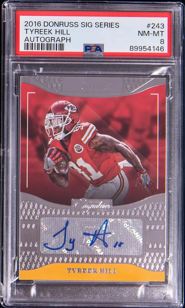 2016 Panini Donruss Tyreek Hill Signature Series Autograph #243 card image