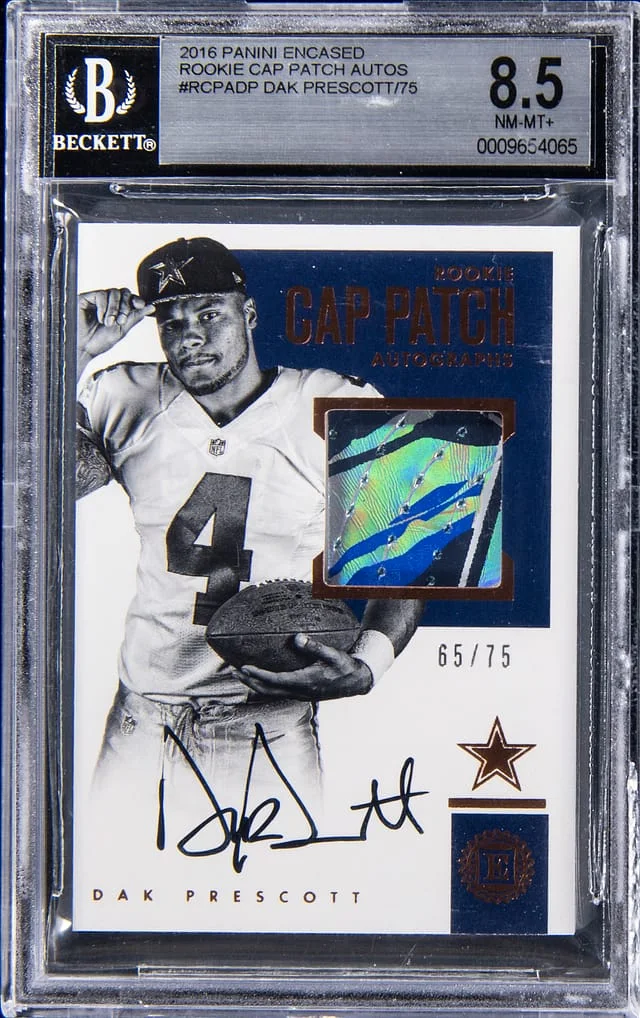 2016 Panini Encased Dak Prescott Cap Patch Autographs #RCPA-DP card image