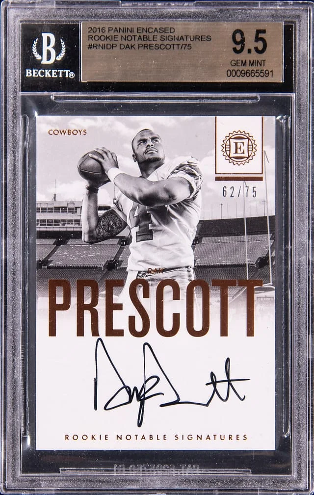 2016 Panini Encased Dak Prescott Notable Signatures #RNIDP card image