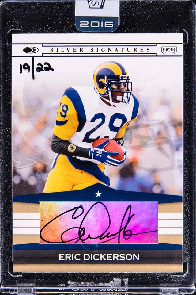 2016 Panini Eric Dickerson Honors '08 Donruss Playoff Silver Signatures #SS-ED card image