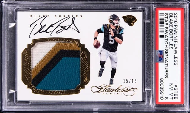 2016 Panini Flawless Blake Bortles Star Swatch Signature #STBB card image