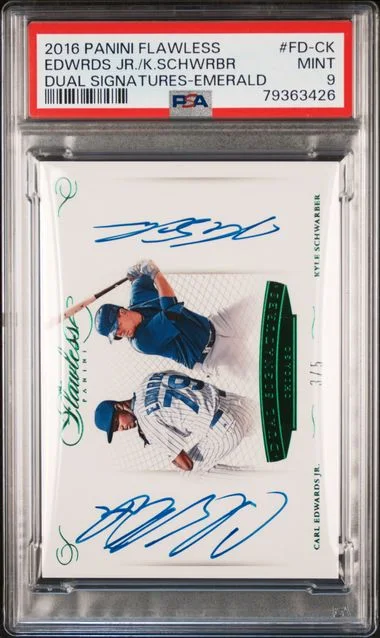 2016 Panini Flawless Carl Edwards Jr./Kyle Schwarber Dual Signatures #FD-CK card image