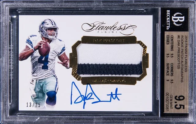 2016 Panini Flawless Dak Prescott Patch Autograph (RPA) #RCDP card image