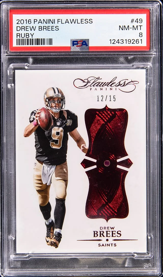 2016 Panini Flawless Drew Brees Ruby #49 card image