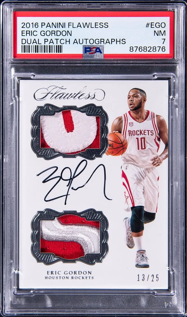 2016 Panini Flawless Eric Gordon Dual Patch Autographs #EGO card image