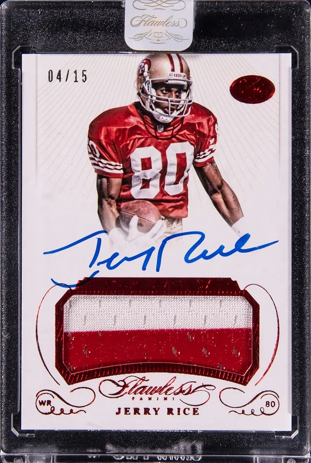 2016 Panini Flawless Jerry Rice Greats Patches Autographs #GPA-JR card image
