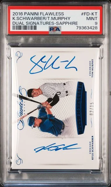 2016 Panini Flawless Kyle Schwarber /Tom Murphy Dual Signatures #FD-KT card image