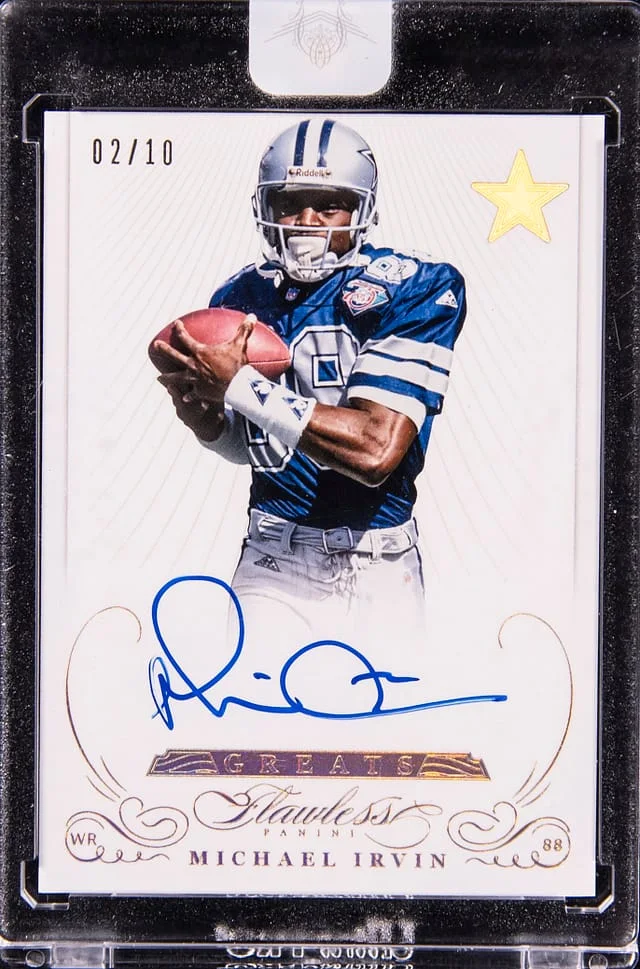 2016 Panini Flawless Michael Irvin #GA-MI card image