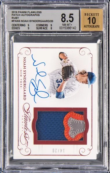 2016 Panini Flawless Noah Snydergaard Patch Autographs Ruby #PANS card image