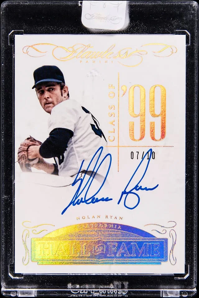 2016 Panini Flawless Nolan Ryan Hall of Fame Autographs Gold #HOF-NR card image