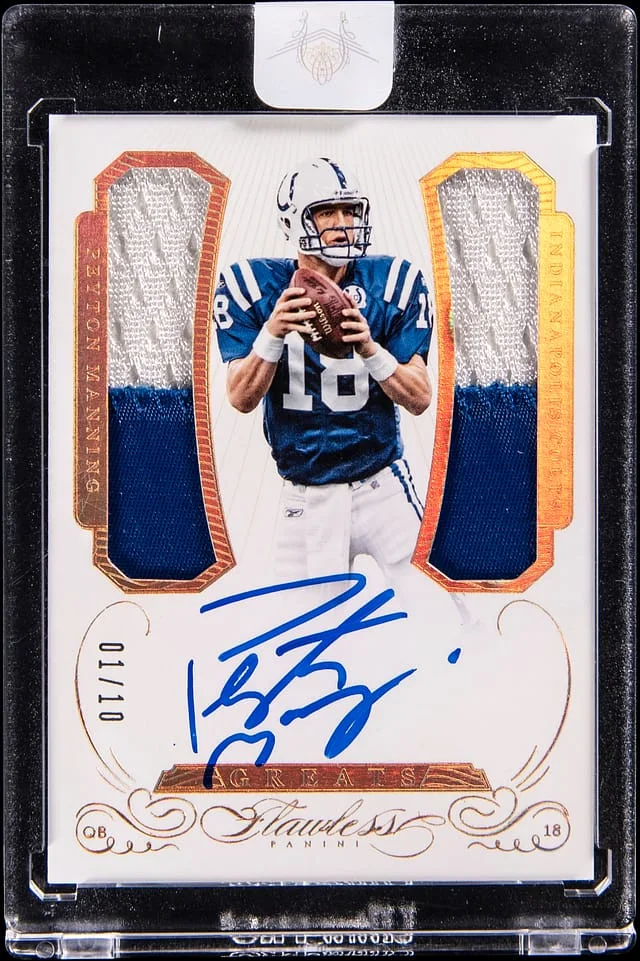 2016 Panini Flawless Peyton Manning Greats Patches Dual Autographs #GPDA-PM card image