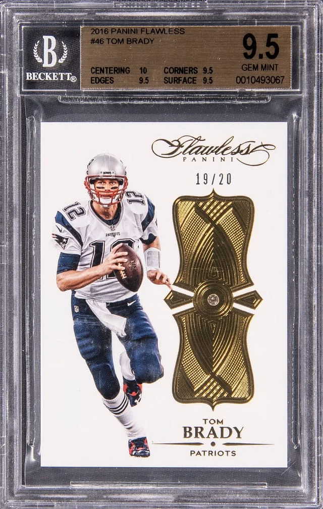 2016 Panini Flawless Tom Brady Diamond Gold #46 card image