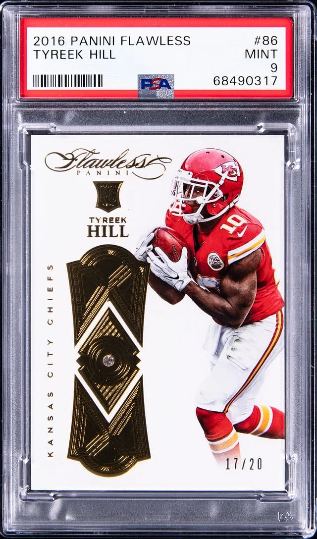 2016 Panini Flawless Tyreek Hill Diamond Gold #86 card image