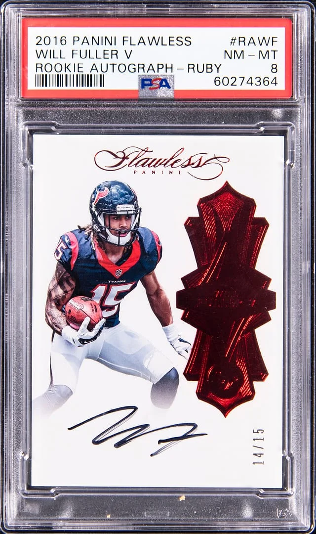 2016 Panini Flawless Will Fuller V Autograph Ruby #RAWF card image