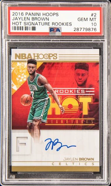 2016 Panini Hoops Jaylen Brown Hot Signature Rookies #2 card image