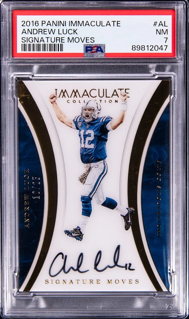 2016 Panini Immaculate Andrew Luck Signature Moves #AL card image