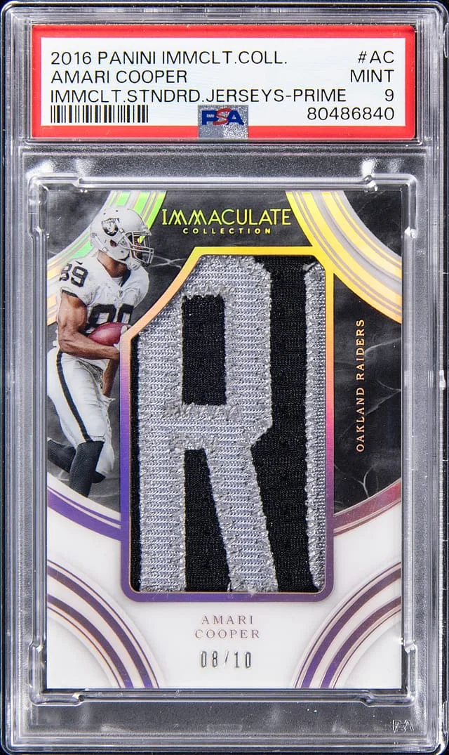 2016 Panini Immaculate Collection Amari Cooper Immaculate Standard Jerseys Prime #AC card image