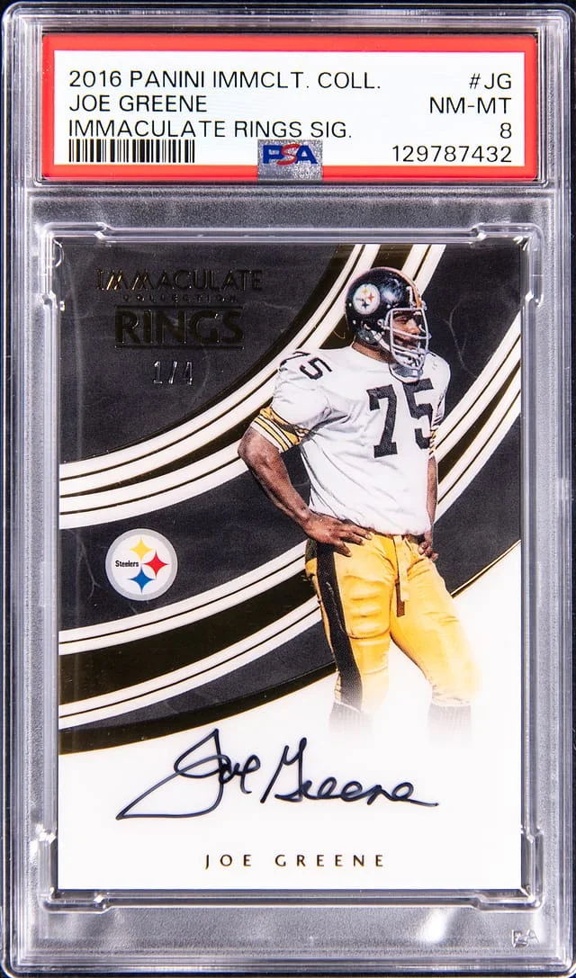 2016 Panini Immaculate Collection Joe Greene Immaculate Rings Signatures #JG card image