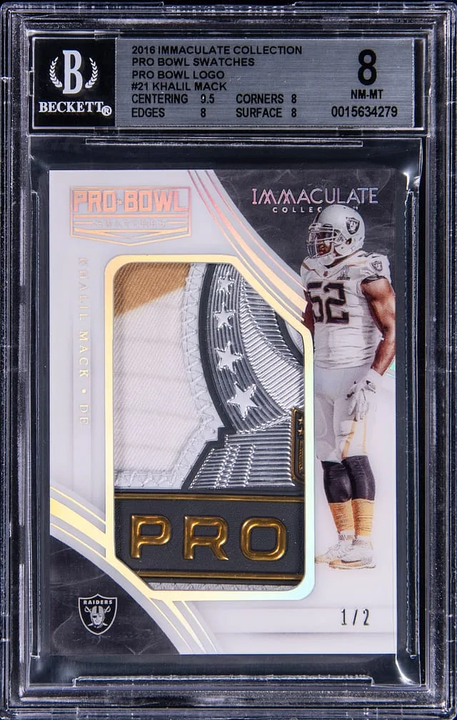 2016 Panini Immaculate Collection Khalil Mack Pro Bowl Swatches Pro Bowl Logo #KM card image