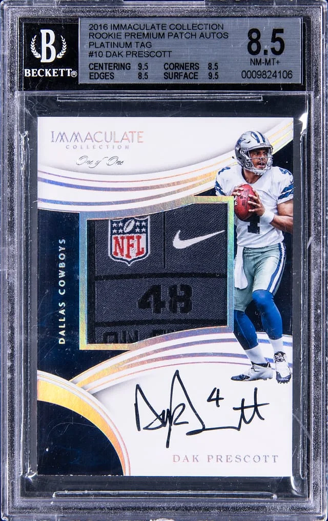2016 Panini Immaculate Collection Patch #no-number card image