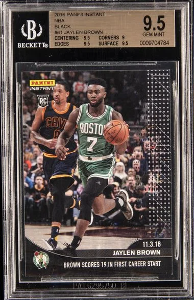 2016 Panini Jaylen Brown Instant NBA Black #61 card image