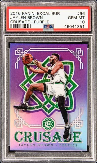 2016 Panini Jaylen Brown Excalibur Crusade Purple #96 card image