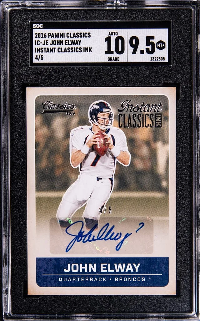 2016 Panini John Elway Classics Instant Classics Ink #IC-JE card image