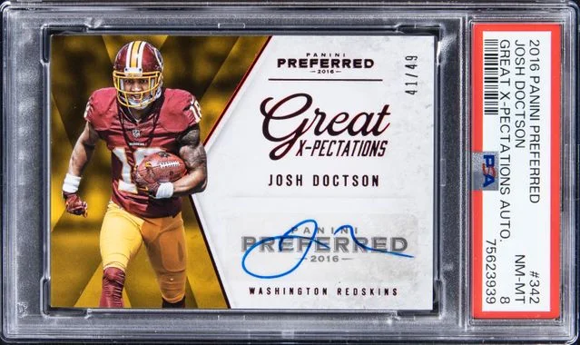 2016 Panini Josh Doctson Preferred Great X-Pectations Autograph #342 card image