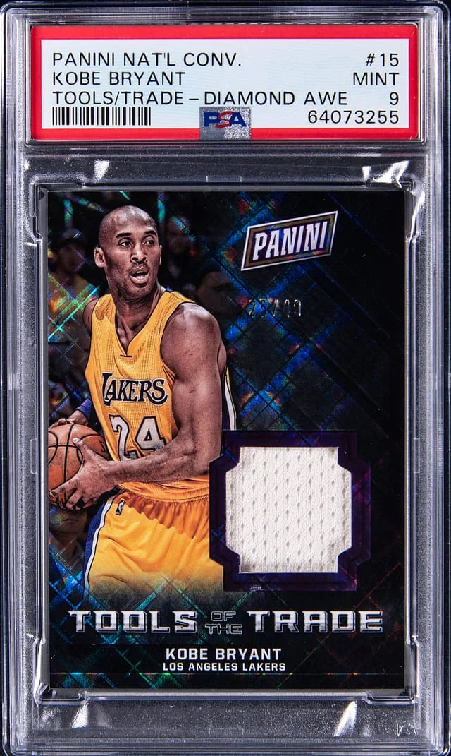 2016 Panini Kobe Bryant Game-Used National Convention Tools of the Trade Diamond Awe #15 card image