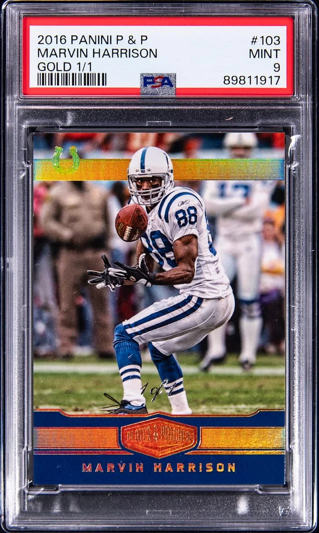 2016 Panini Marvin Harrison Plates & Patches Gold #103 card image