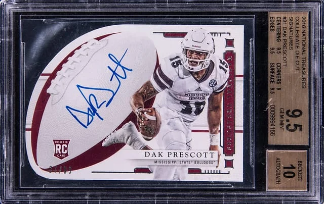 2016 Panini National Treasures Dak Prescott Collegiate Die Cut #31 card image