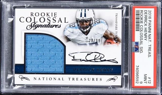 2016 Panini National Treasures Derrick Henry Colossal Signature #12 card image