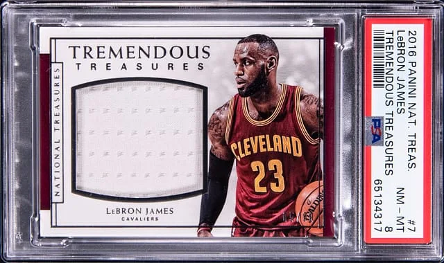 2016 Panini National Treasures LeBron James Tremendous Treasures #7 card image