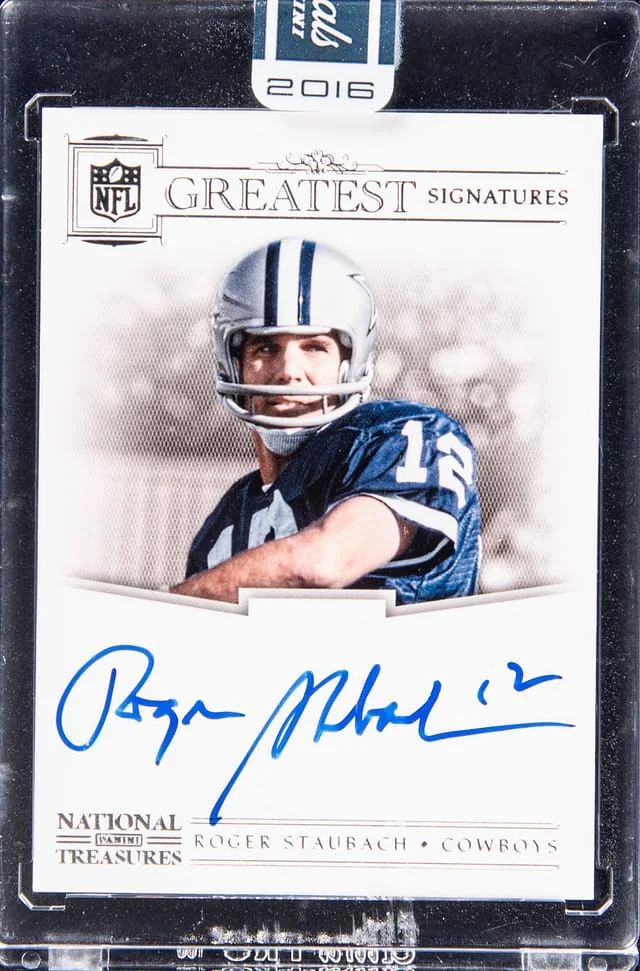 2016 Panini National Treasures Roger Staubach Greatest Signatures #36 card image