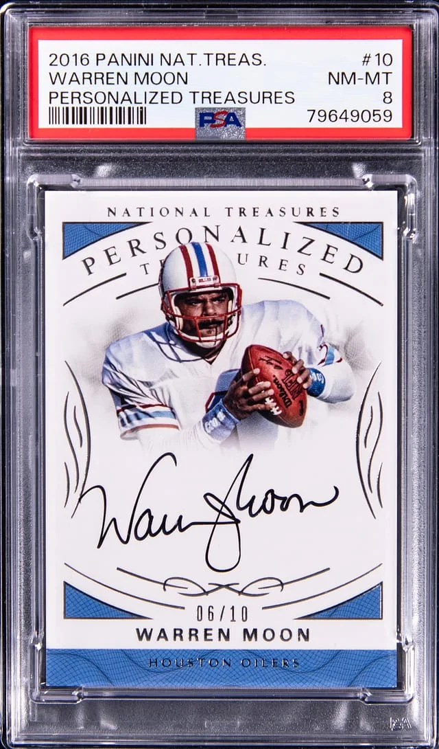 2016 Panini National Treasures Warren Moon Personalized Treasures #10 card image