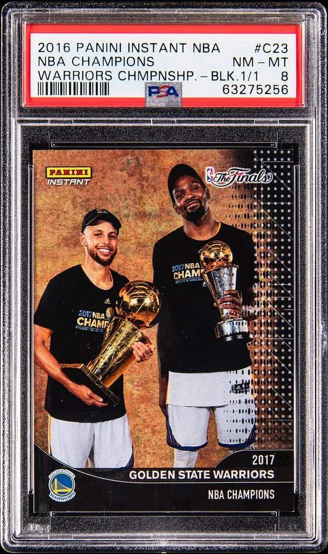 2016 Panini NBA Finals Champions Instant NBA Golden State Warriors Championship Black #C23 card image