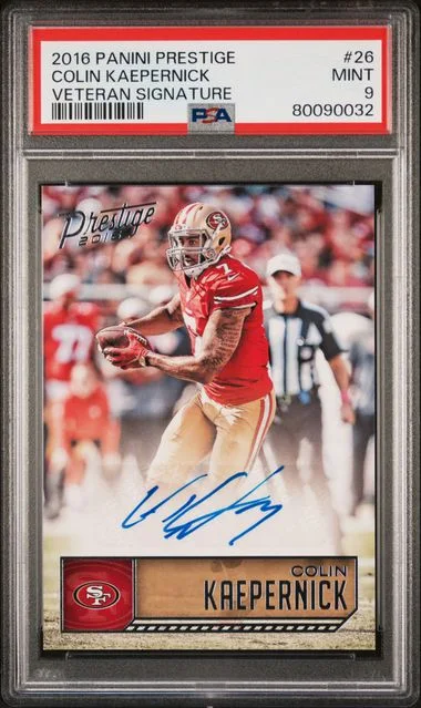 2016 Panini Prestige Colin Kaepernick Veteran Signatures #26 card image