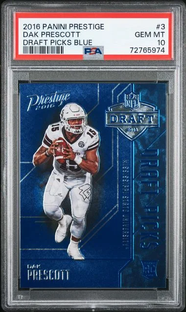 2016 Panini Prestige Dak Prescott Draft Picks Blue #3 card image