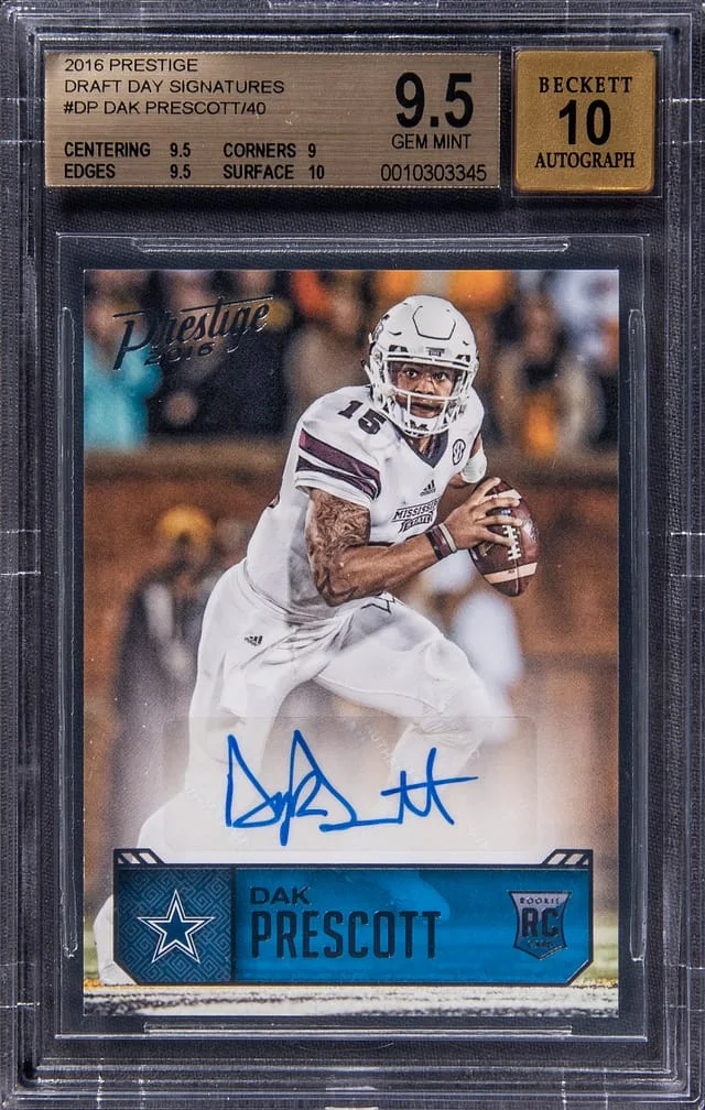 2016 Panini Prestige Dak Prescott Draft Day Signatures #DP card image
