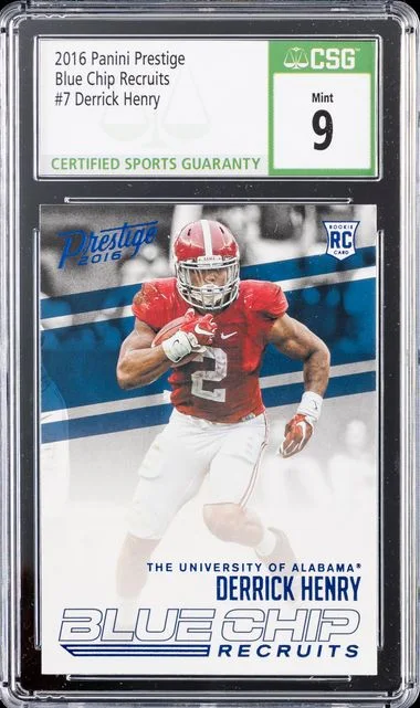 2016 Panini Prestige Derrick Henry Blue Chip Recruits #7 card image