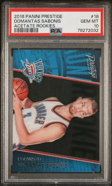2016 Panini Prestige Domantas Sabonis Acetate Rookies #18 card image