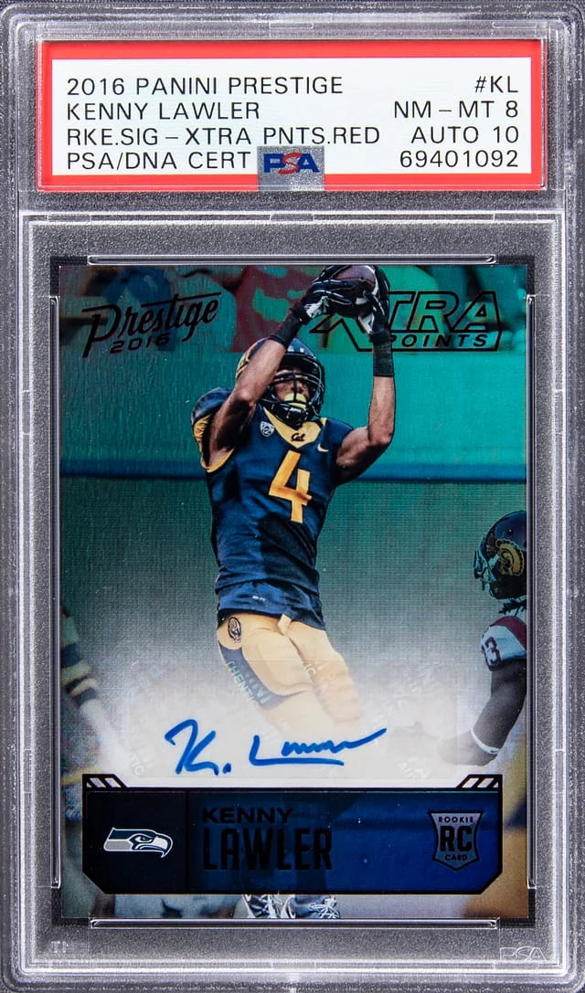 2016 Panini Prestige Kenny Lawler Signatures Xtra Points Red #KL card image