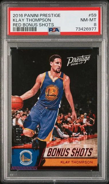 2016 Panini Prestige Klay Thompson Red Bonus Shots #59 card image