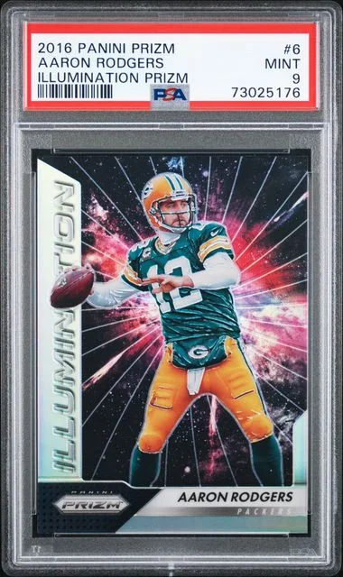 2016 Panini Prizm Aaron Rodgers Illumination Prizm #6 card image