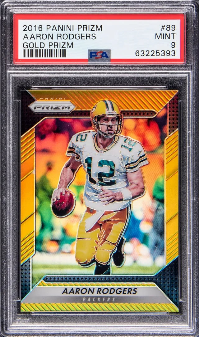 2016 Panini Prizm Aaron Rodgers Gold #89 card image
