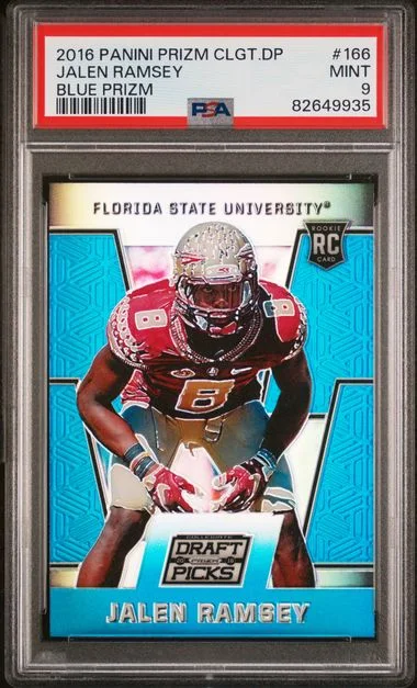2016 Panini Prizm Jalen Ramsey Collegiate Draft Picks Blue Prizm #166 card image