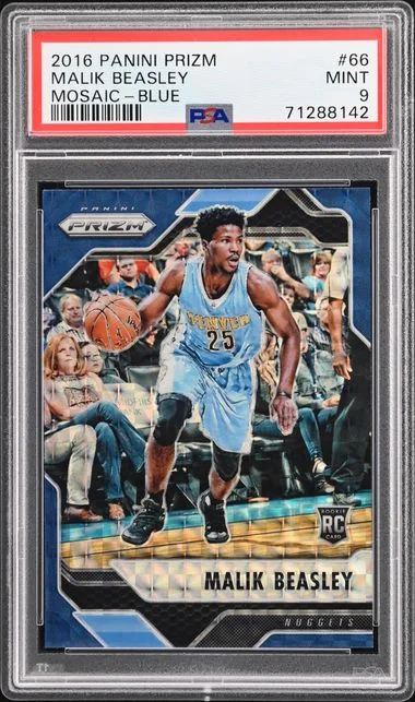 2016 Panini Prizm Malik Beasley Mosaic Blue #66 card image