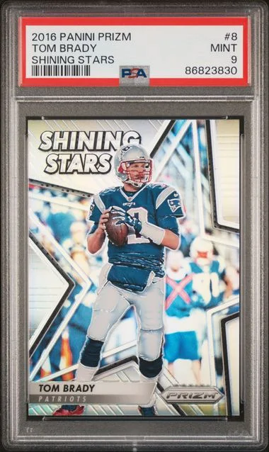 2016 Panini Prizm Tom Brady Shining Stars #8 card image