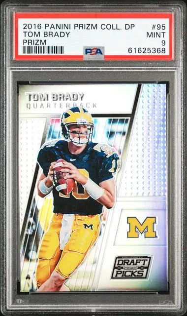 2016 Panini Prizm Tom Brady Collegiate Draft Picks #95 card image