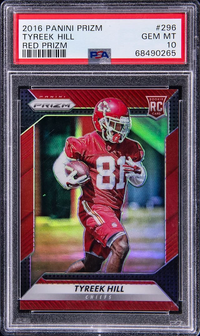 2016 Panini Prizm Tyreek Hill Red Prizm #296 card image
